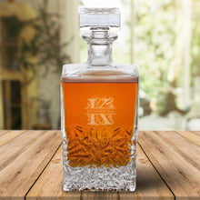 Load image into Gallery viewer, Personalized Rectangular 24 oz. Decanter â€“ Whiskey
