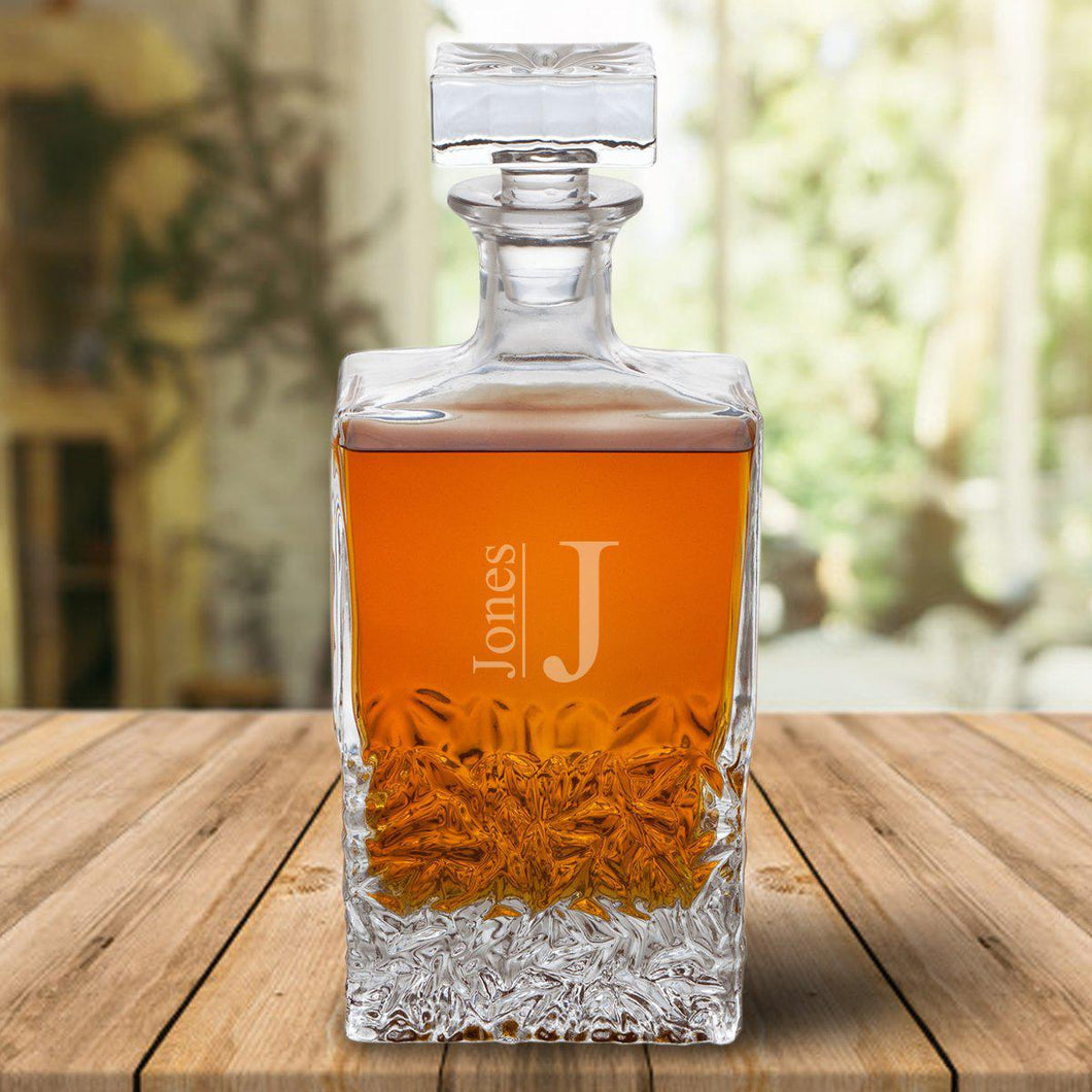 Personalized Rectangular 24 oz. Decanter â€“ Whiskey