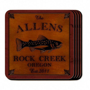 Custom Coasters - Cabin Series - Cabin Decor - Coaster Set